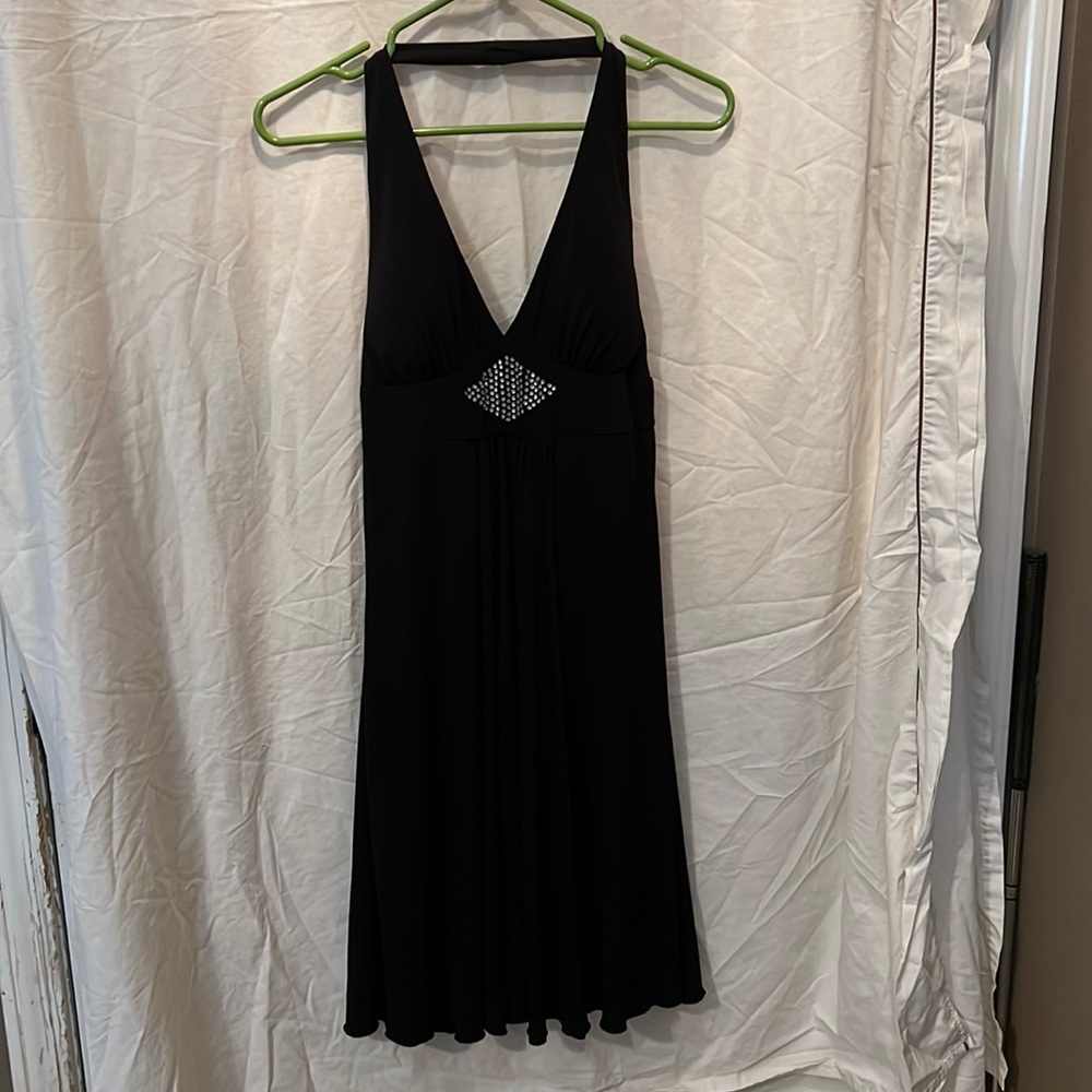 Awesome Black Halter Dress
